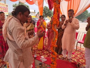 Matri-Peeth Greater Noida West celebrates Durga Puja 2025 with Khuti Puja, grand pandal, cultural shows, and Bengali traditions uniting the community.