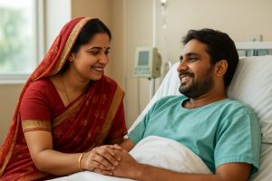 প্রিয়া ও পুরুষোত্তমের পরিবারের ওপর নেমে আসে বজ্রাঘাতের মতো দুঃসংবাদ। পুরুষোত্তমের বাবা-মা, আত্মীয়স্বজন সকলে মিলে খুঁজতে থাকেন উপযুক্ত ডোনার (Donor)। কিন্তু রক্তের গ্রুপ এবং অন্যান্য শারীরিক সামঞ্জস্যের কারণে কেউই এগিয়ে আসতে পারেননি। ঠিক তখনই স্বামীকে কিডনি ডোনেট করতে এগিয়ে আসেন প্রিয়া, এক মুহূর্ত দেরি না করে বলেন, 'যদি আমার কিডনি স্বামীর জীবন বাঁচাতে পারে, তবে এটাই হবে আমার জীবনের সবচেয়ে বড় করবা চৌথ।