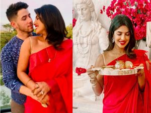 করবা চৌথে প্রিয়াঙ্কা চোপড়া (Priyanka Chopra) মেহেন্দিতে হিন্দিতে লিখলেন স্বামী নিক জনাসের (Nick Jonas) নাম। বিদেশে থেকেও ভারতীয় সংস্কৃতিতে মগ্ন অভিনেত্রী। জানুন তাঁর করবা চৌথ উদযাপন সম্পর্কে।