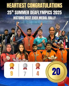 টোকিও ডেফলিম্পিকস ২০২৫-এ ভারত ২০ পদক জিতেছে, যার মধ্যে ৯টি সোনা। প্রধানমন্ত্রী নরেন্দ্র মোদীর বিশেষ ফেসবুক বার্তা দেশের গর্ব বাড়িয়েছে।