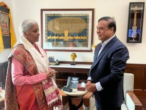 Assam Chief Minister Himanta Biswa Sarma meets Finance Minister Nirmala Sitharaman in New Delhi to discuss development and welfare issues of the state.নতুন দিল্লিতে কেন্দ্রীয় অর্থমন্ত্রী নির্মলা সীতারমনের সঙ্গে মুখ্যমন্ত্রী হিমন্ত বিশ্ব শর্মার গুরুত্বপূর্ণ বৈঠক। অসমের উন্নয়ন ও জনকল্যাণে কেন্দ্রীয় সমর্থনের বার্তা।