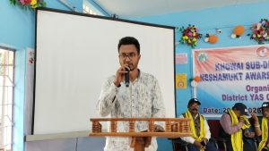 খোয়াইয়ে নেশার বিরুদ্ধে সচেতনতা অনুষ্ঠান অনুষ্ঠিত। ছাত্রছাত্রী ও সমাজকর্মীদের উপস্থিতিতে নেশামুক্ত ত্রিপুরা গড়তে কার্যক্রম সফল।