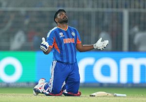 Sanju Samson’s unbeaten 97 guided India to a record 195-run chase against West Indies at Eden Gardens, sealing a T20 World Cup semifinal clash with England.