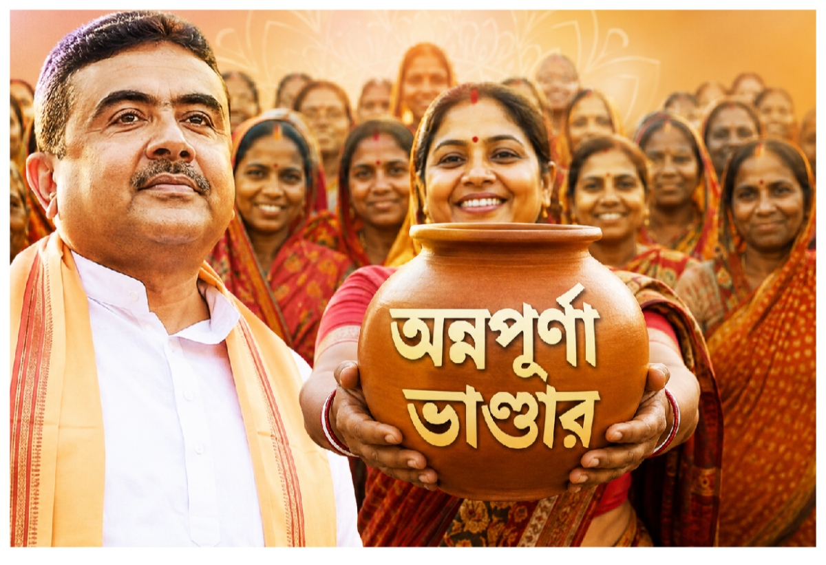 অন্নপূর্ণা দিবসের মঞ্চ থেকে রাজ্যের আগের সরকারের বিরুদ্ধে একের পর এক অভিযোগ তুললেন পশ্চিমবঙ্গের মুখ্যমন্ত্রী শুভেন্দু অধিকারী (Suvendu Adhikari)। তবে নিজের বক্তব্যে তিনি প্রাক্তন মুখ্যমন্ত্রী মমতা বন্দ্যোপাধ্যায়ের (Mamata Banerjee) নাম সরাসরি উচ্চারণ করেননি। তাঁর বক্তব্যের কেন্দ্রবিন্দু ছিল নারী নিরাপত্তা, আর্থিক সহায়তা, বাল্যবিবাহ রোধ, মাদকমুক্ত সমাজ এবং সরকারি আবাসনের মালিকানায় মহিলাদের অগ্রাধিকার।