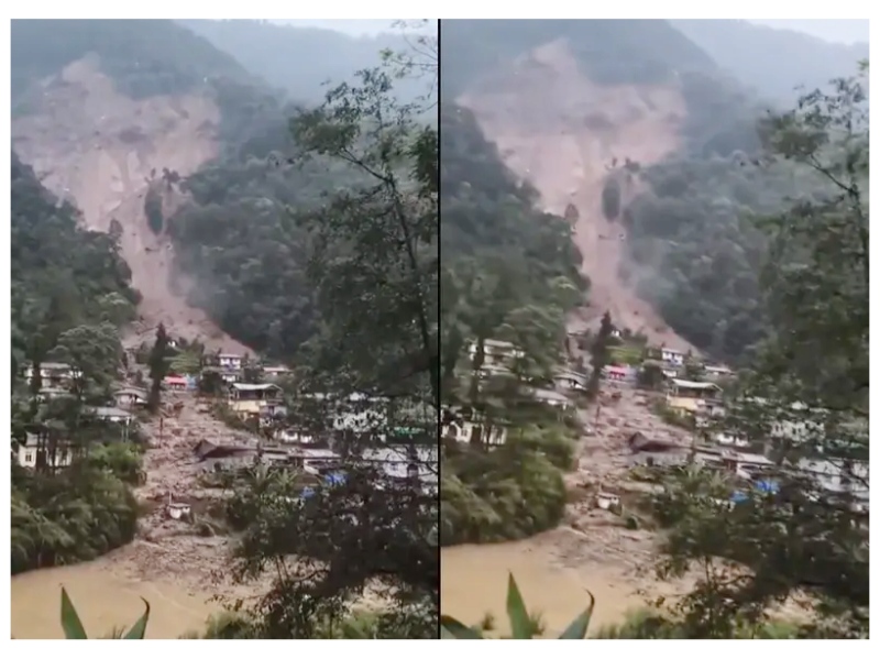 টানা বৃষ্টির মধ্যে ফের বড়সড় ধসের ঘটনা পশ্চিম সিকিমে। গ্যালশিং জেলার ইয়ুকসোম-তাশিডিং (Yuksom-Tashiding) বিধানসভা এলাকার রিম্বি (Rimbi) গ্রামে নতুন করে পাহাড়ের ঢাল থেকে মাটি, পাথর, কাদা এবং জল নেমে আসায় আতঙ্ক ছড়িয়েছে। ধসের গতিপথ ক্রমশ গ্রামের বসতিপূর্ণ এলাকার দিকে এগিয়ে আসছে বলে স্থানীয় সূত্রে খবর। ফলে কয়েকটি বাড়ি এবং স্থানীয় যোগাযোগ ব্যবস্থার উপর নতুন করে বিপদের আশঙ্কা তৈরি হয়েছে।