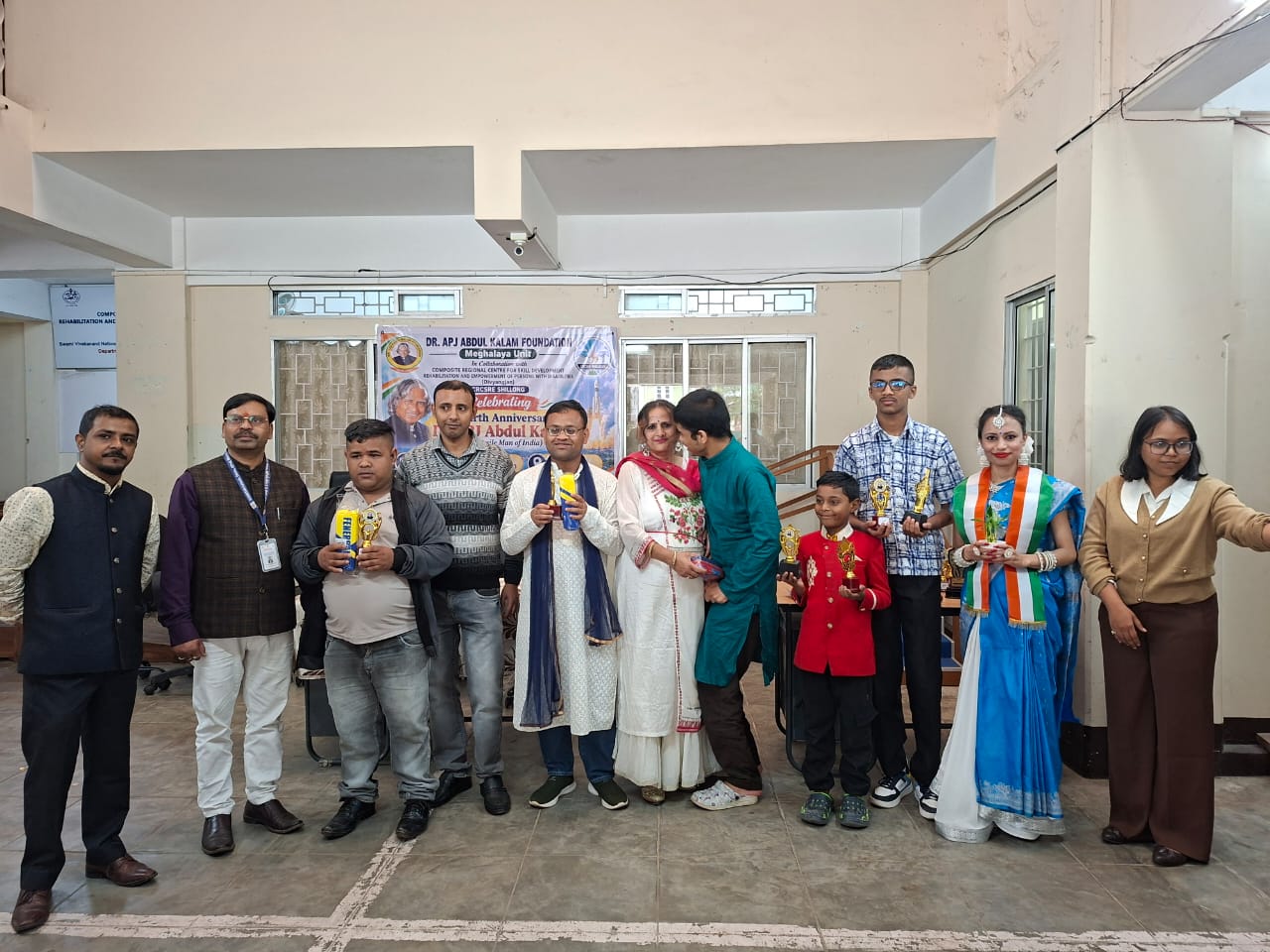 The Meghalaya Unit of the Dr APJ Abdul Kalam Foundation, in collaboration with CRC Dhankheti, Shillong, observed the 95th birth anniversary of former President of India and renowned scientist Dr APJ Abdul Kalam with a special programme dedicated to children with special needs.