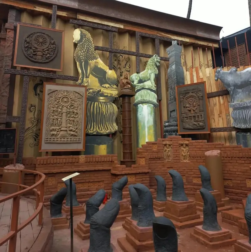 Barisha Club Durga Puja 2026 Kaalrekha theme inspired by ancient Indian pillar architecture