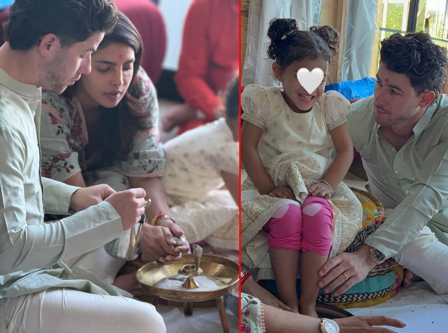 লস অ্যাঞ্জেলেসের বাড়িতে মেয়ে মালতী মেরীকে নিয়ে কন্যাপুজো করছেন প্রিয়াঙ্কা চোপড়া ও নিক জোনাস।