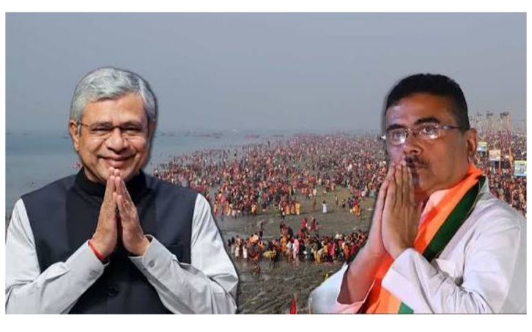 গঙ্গাসাগর পর্যন্ত রেললাইন সম্প্রসারণের দাবিতে রেলমন্ত্রী অশ্বিনী বৈষ্ণবের কাছে আবেদন জানাচ্ছেন মুখ্যমন্ত্রী শুভেন্দু অধিকারী